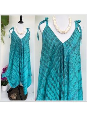 The Pō`alima Romper  V-Neck Shoulder Tie Romper Boho Gypsy Overall Wide Leg Cove
